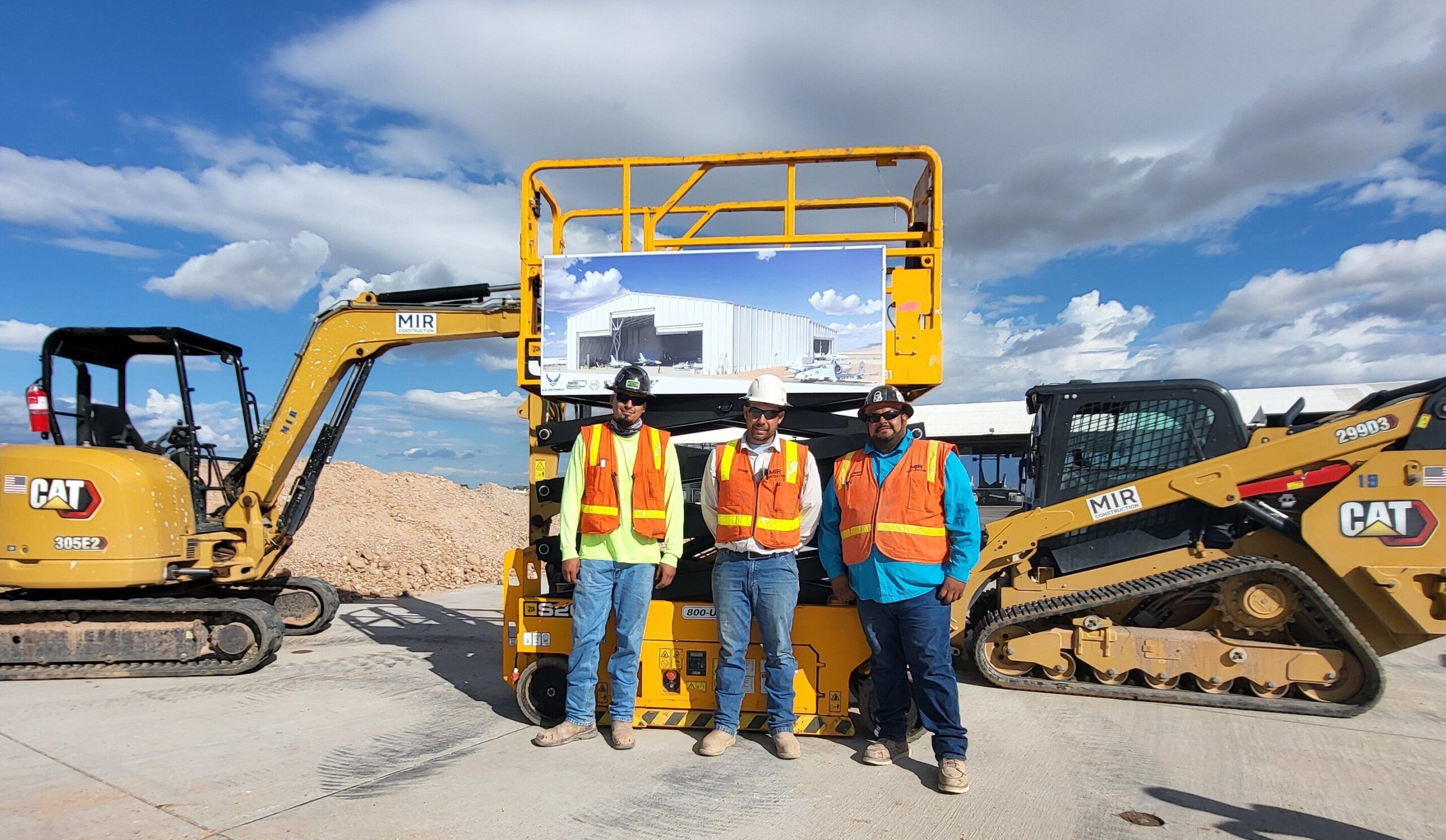 MIR Construction crew at TAMS bead blast booth site project